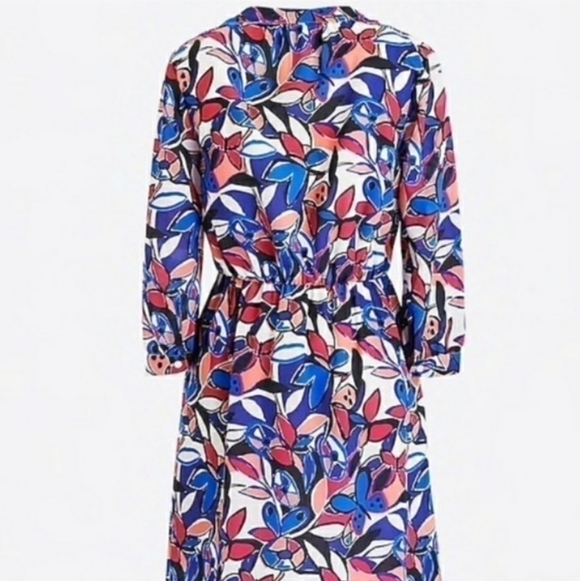 J. Crew Lace Up Butterfly Floral Printed Dress - Picture 4 of 12